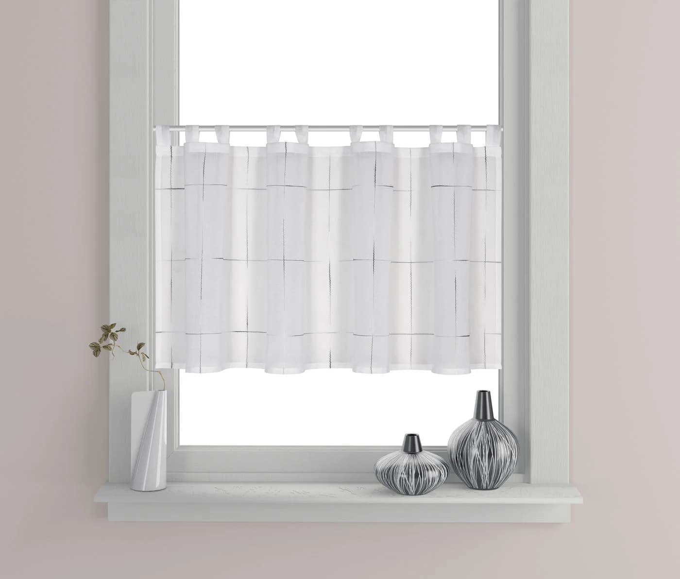 EXPERIENCE Scheibengardine transparent uni 50x140 cm