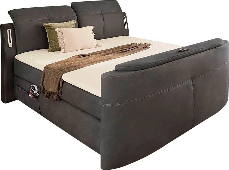 Jockenhöfer Movie Star Boxspringbett mit TV-Lift und LED-Beleuchtung