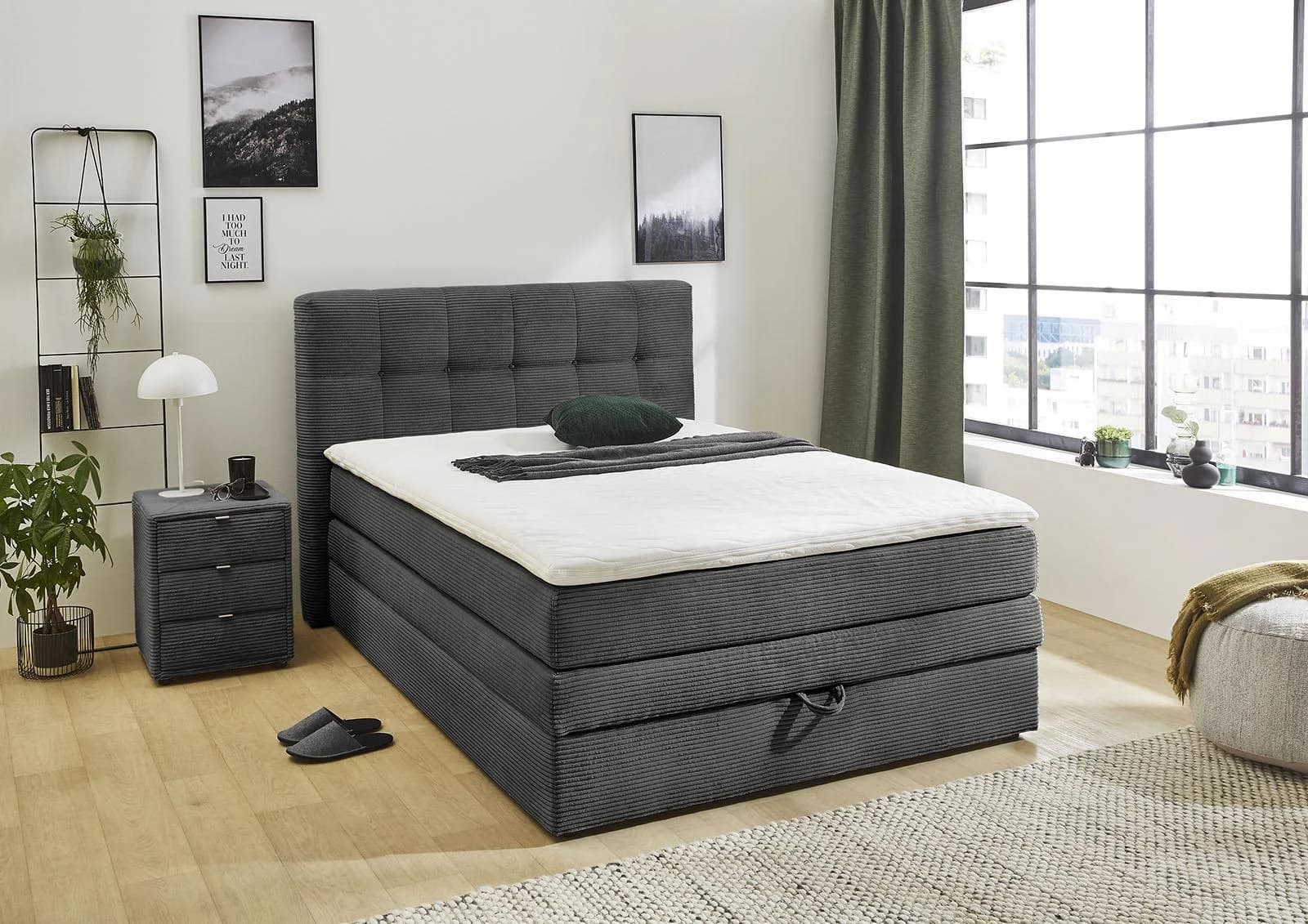 Jockenhöfer Boxspringbett Amy mit Bettkasten und Topper