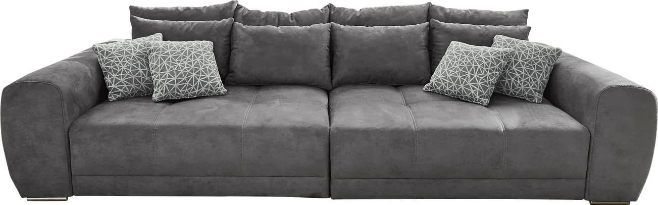 Jockenhöfer Gruppe Big-Sofa Moldau XXL Dunkelgrau mit Federkern