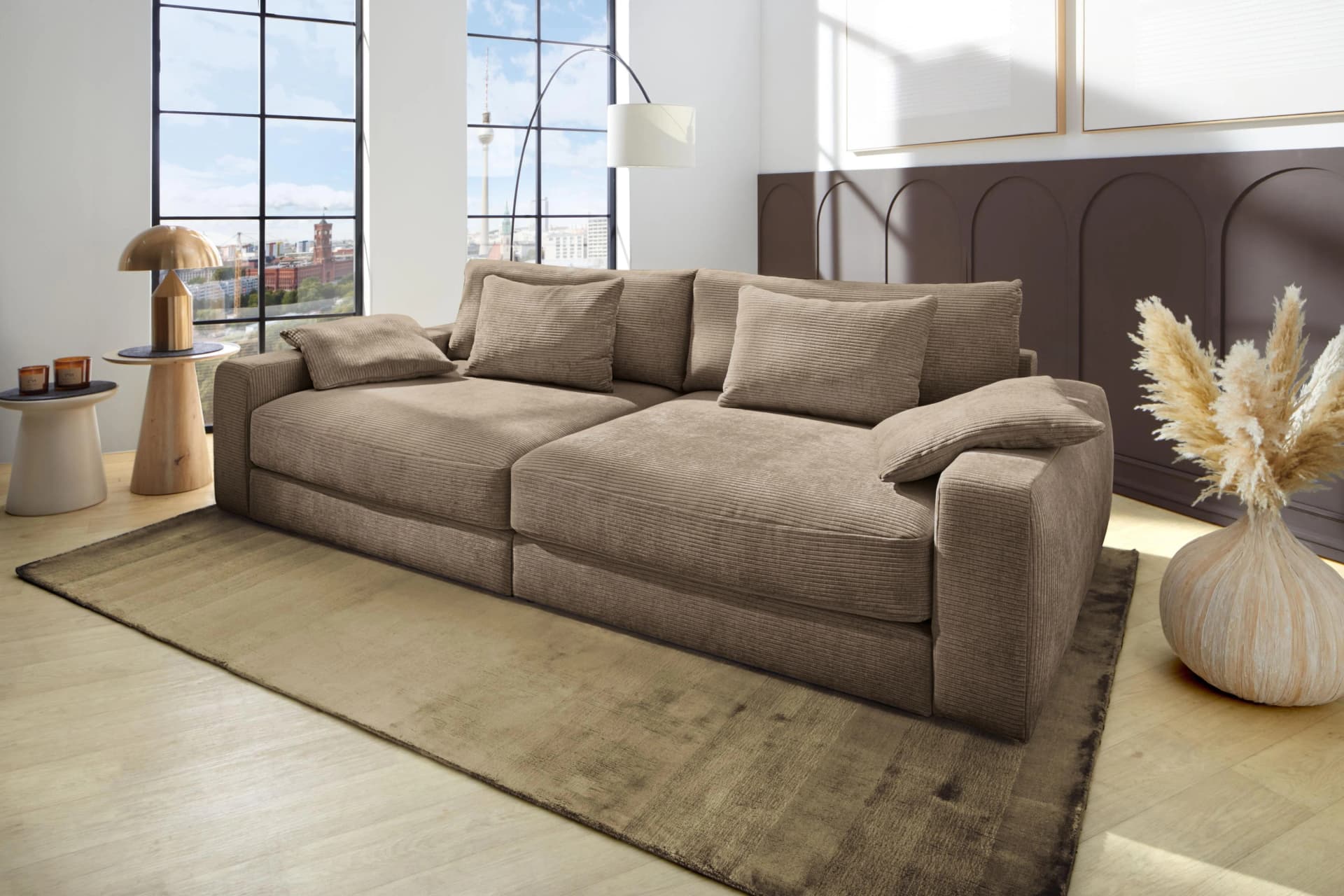 Big-Sofa in Taupe - Zeitlos und Trendig