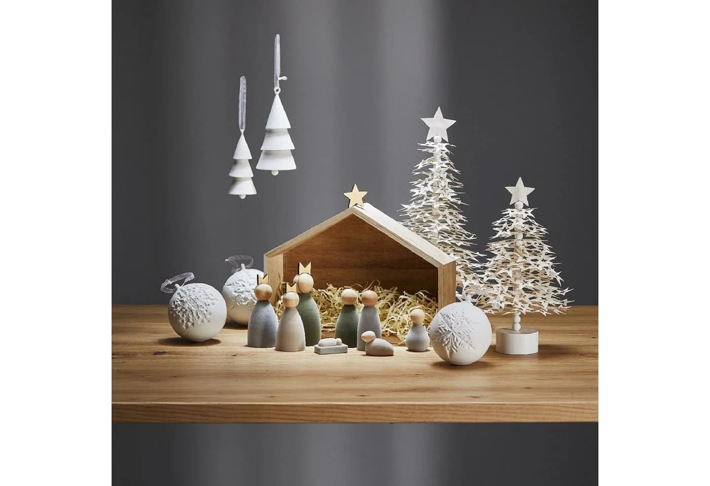PHILIPPI Krippe KRYBBE Weihnachtskrippe 9-tlg. Bunt Skandinavisch