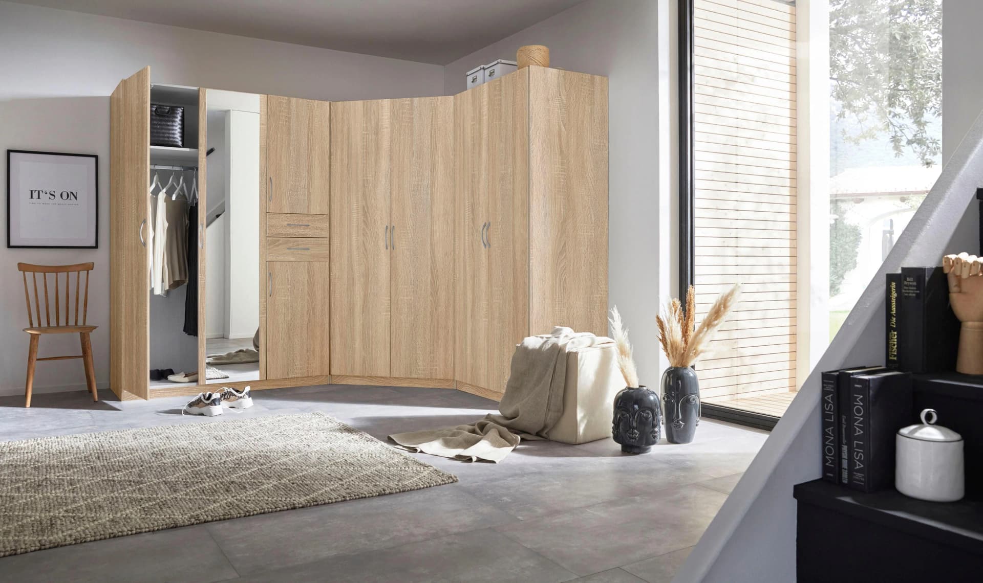 WIMEX Schrank-Set Bitburg Braun Eiche Sägerau Nachbildung