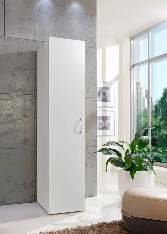 Wimex Kleiderschrank Weiß 185cm Höhe Holzwerkstoff