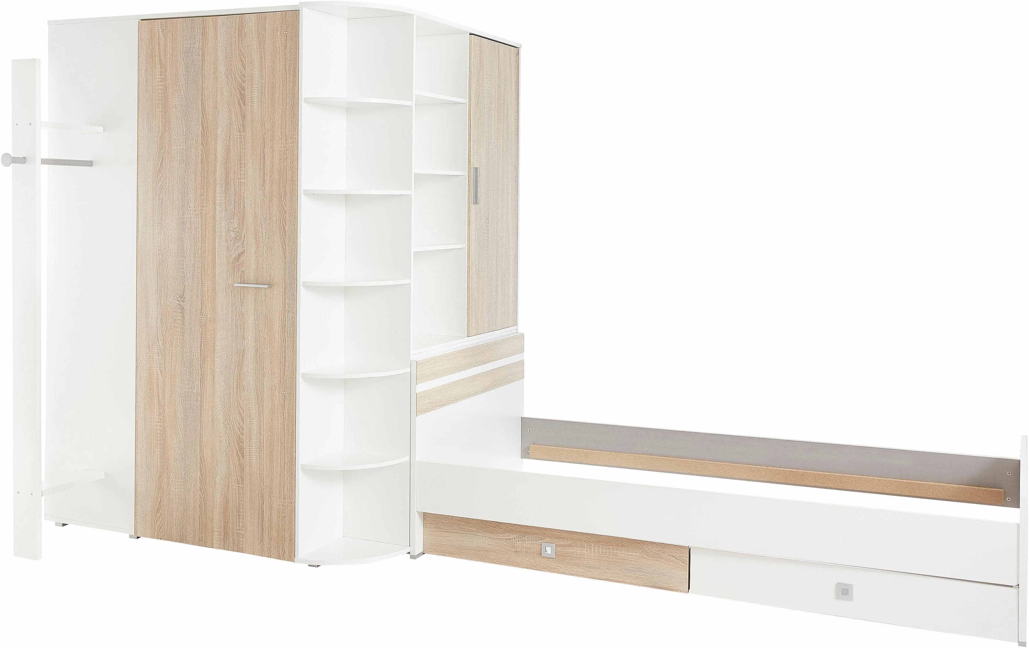 Wimex Joker Jugendzimmer-Set Weiß mit Eckschrank und Bett
