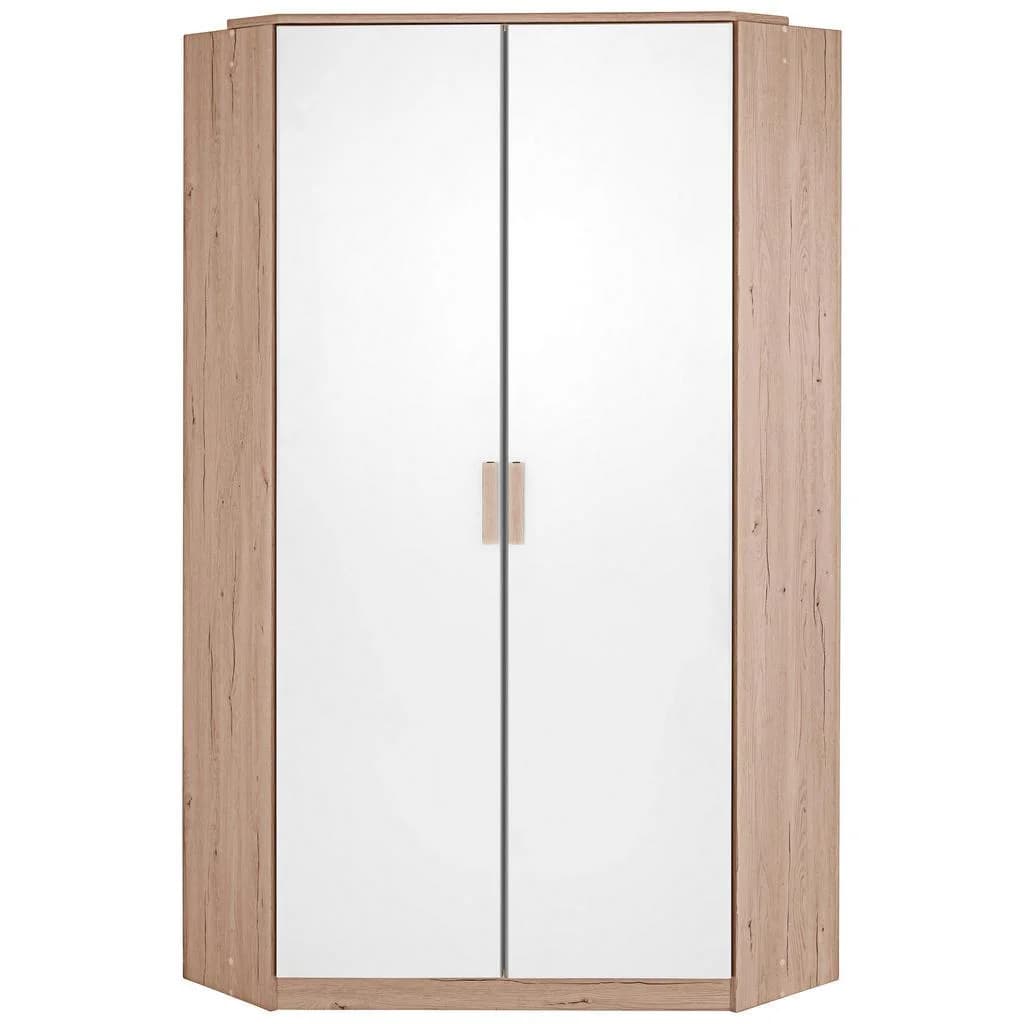 Mid.you Eckkleiderschrank Wimex Bergamo Weiß Eiche 95x198 cm