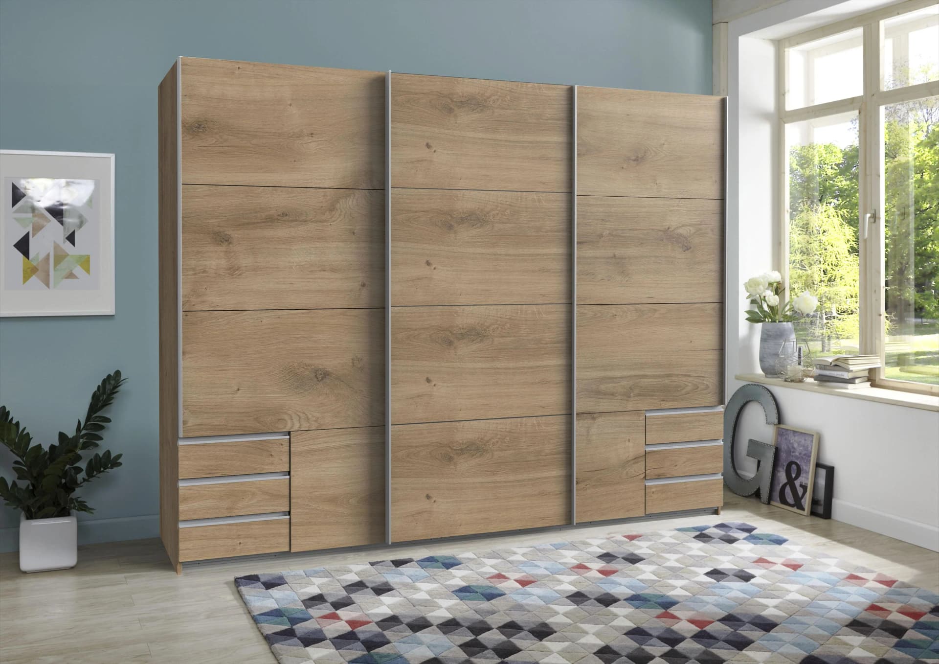 WIMEX Schwebetürenschrank Seattle Braun 270cm Breite