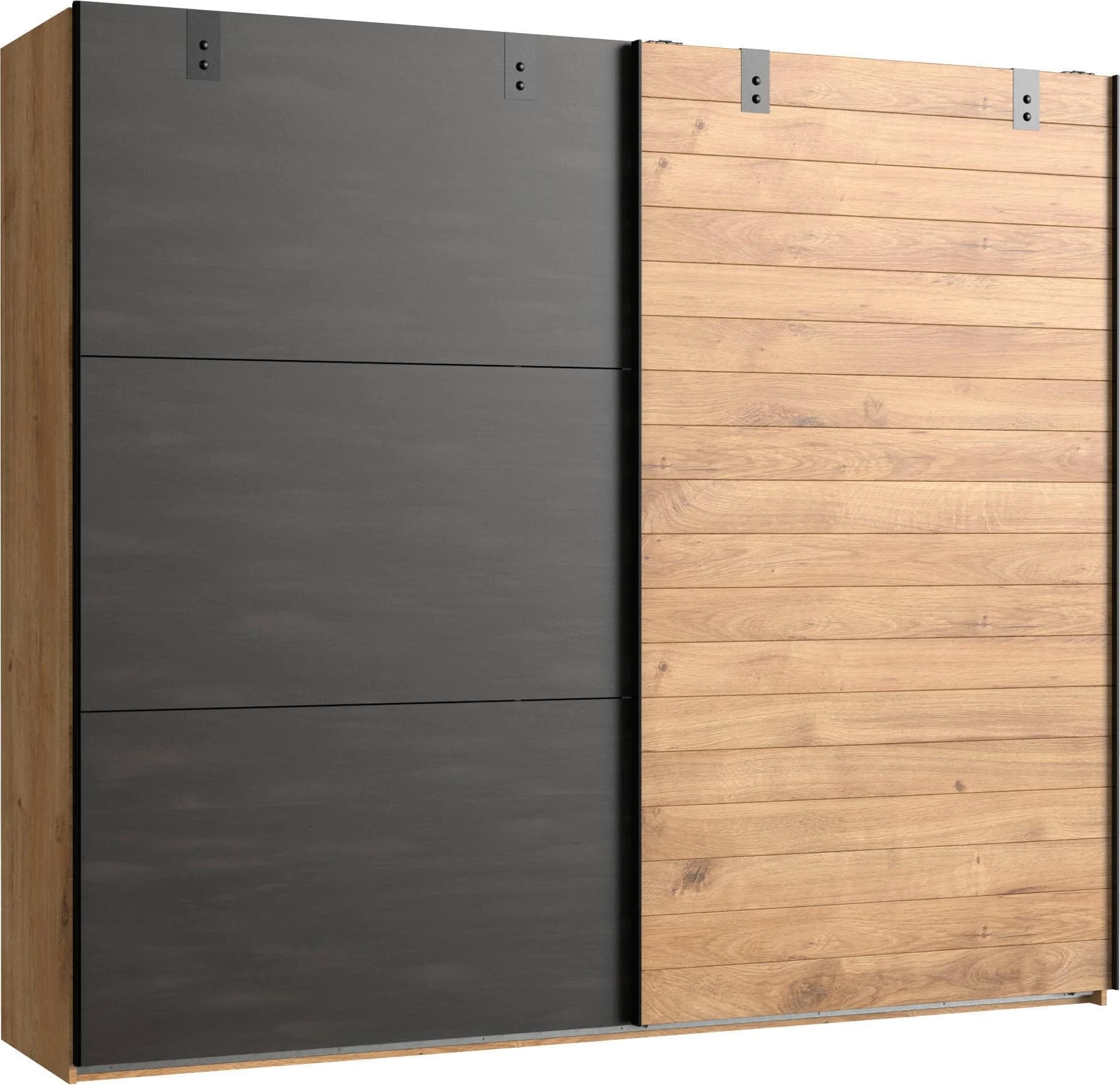 WIMEX Schwebetürenschrank Detroit Beige Raw Steel Metall