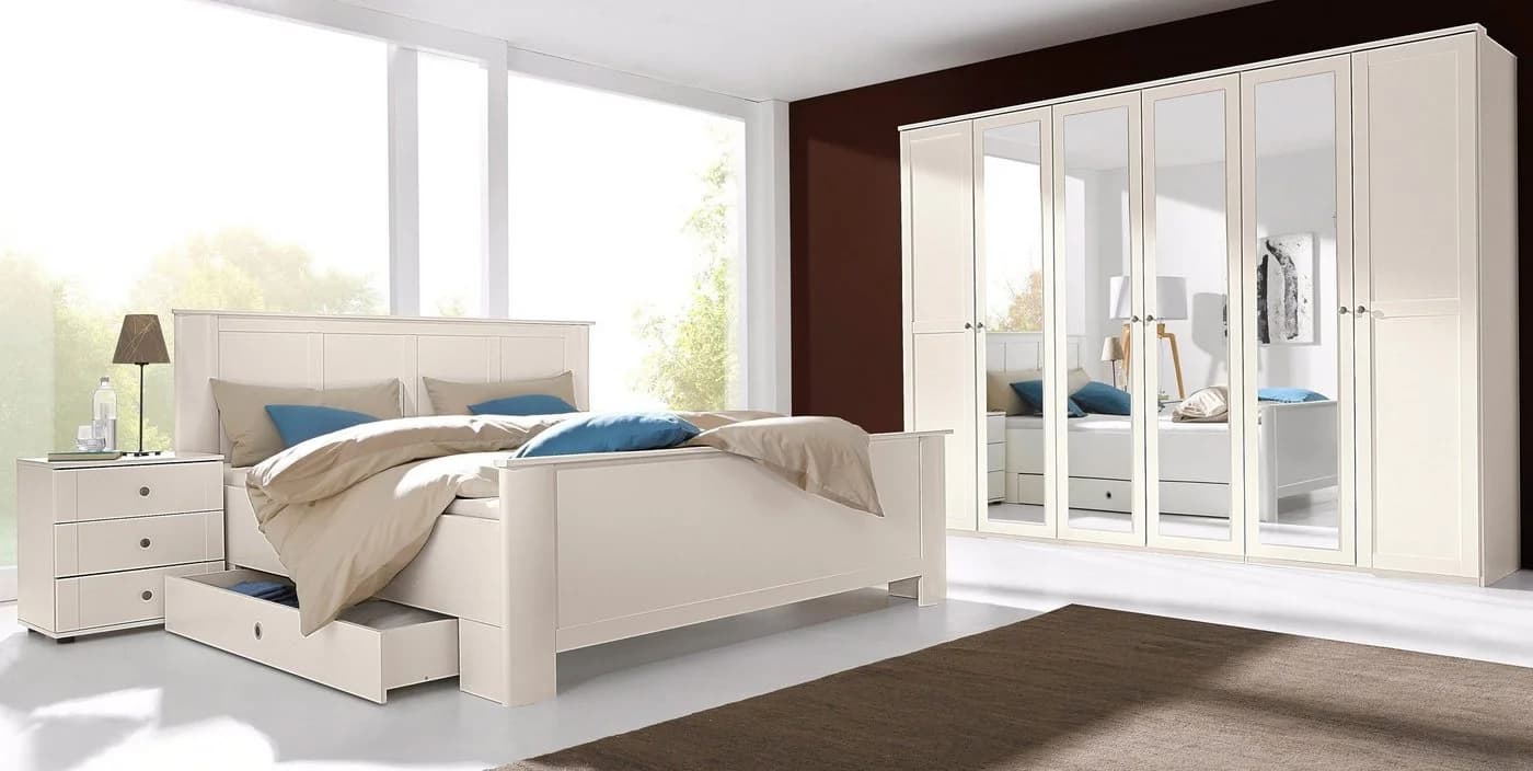 WIMEX Nachtkommode Chalet Weiß 3 Schubladen Landhausstil