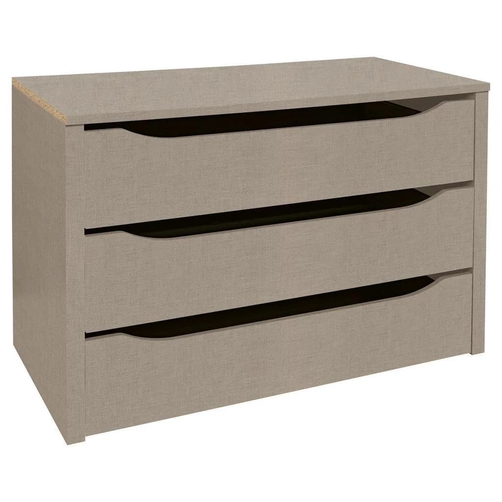 Carryhome Schubkasteneinsatz Grau 3 Schubladen Holzwerkstoff