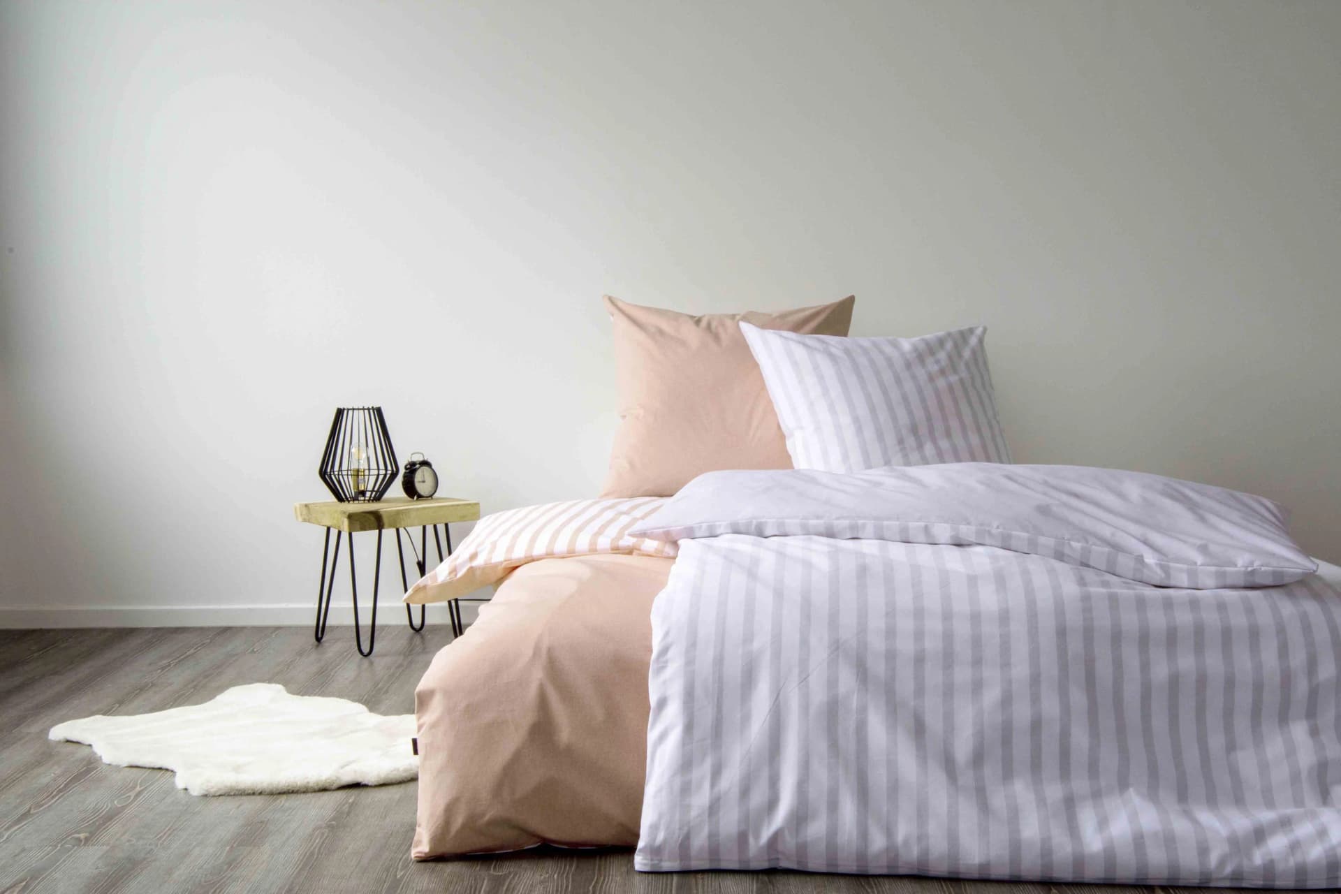 SETEX Wendebettwäsche Beige Baumwolle 135x200cm