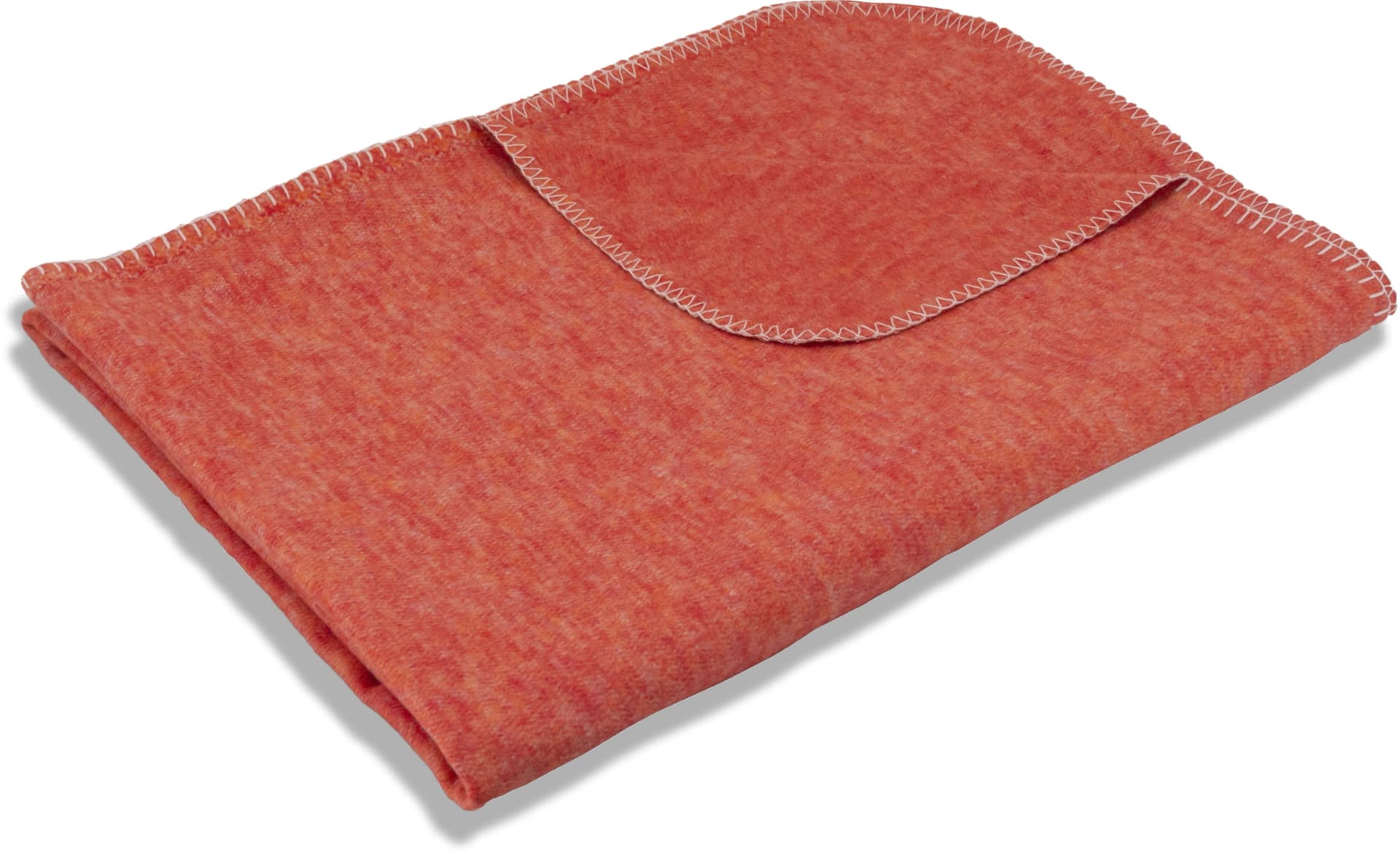 SETEX Kuscheldecke Orange Baumwolle Polyester Ziernaht