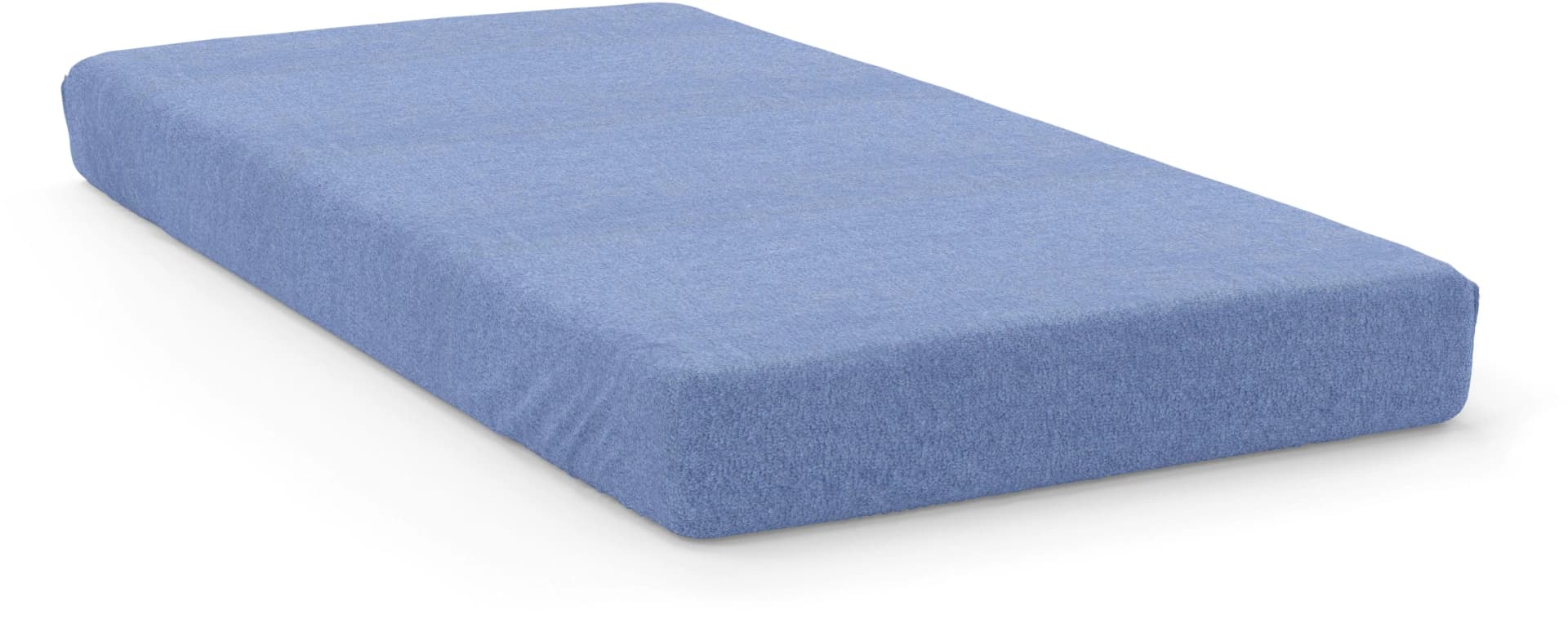 SETEX Frottee Spannbettlaken Mittelblau 140x200 cm