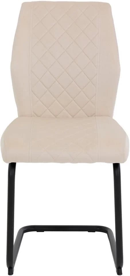 HELA Freischwinger DALLAS 4-tlg. Beige Schwarz Samtvelours