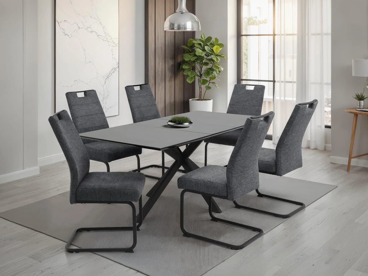 Freischwinger HELA KERTIN Anthrazit Metall Freischwinger XL Sitzbreite