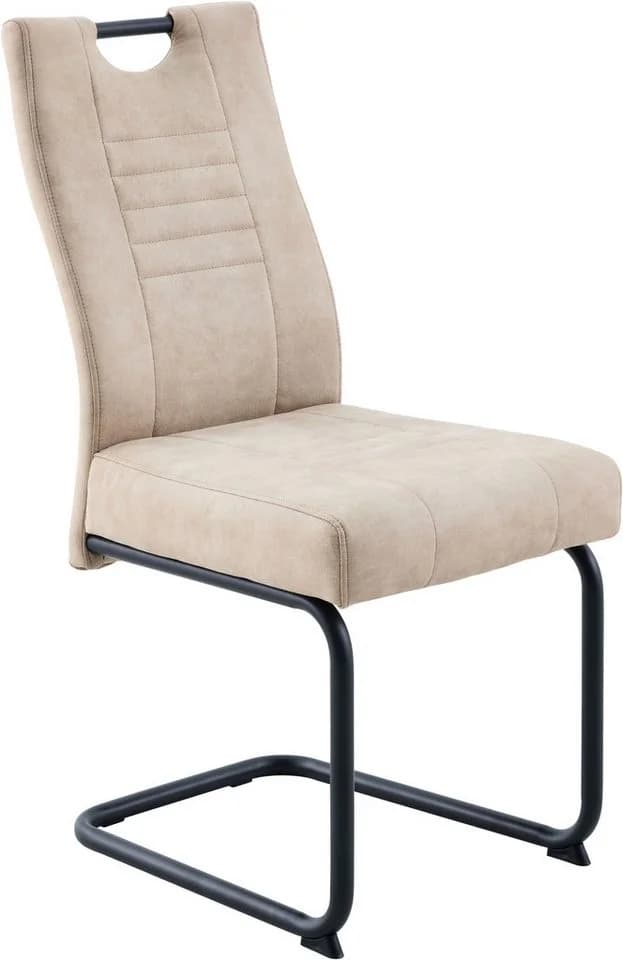 Freischwinger OTTO HOME Altona Beige Schwarz 6er Set Microfaser