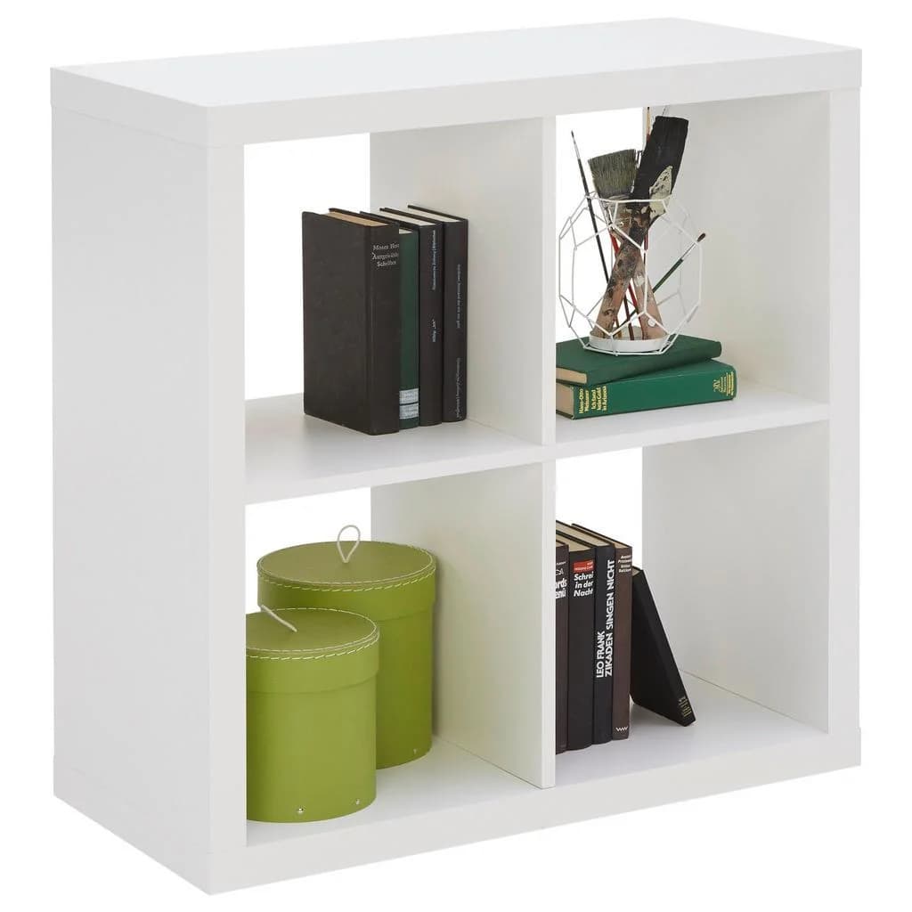 Carryhome Raumteiler Style Weiß Holzwerkstoff 4 Fächer