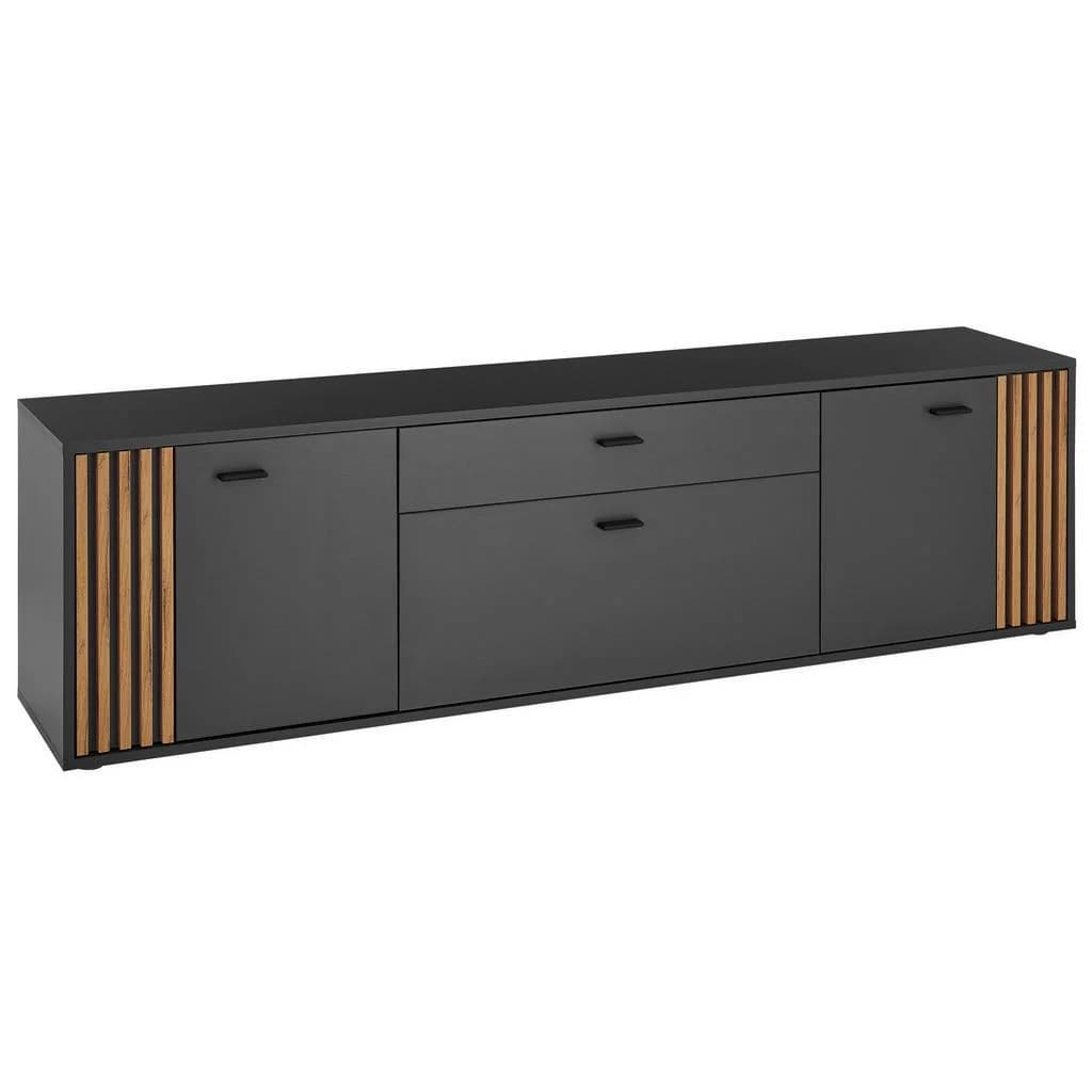 HBZ Sideboard Dublin Kommode 140 cm Soft-Close Metallgriffe Anthrazit