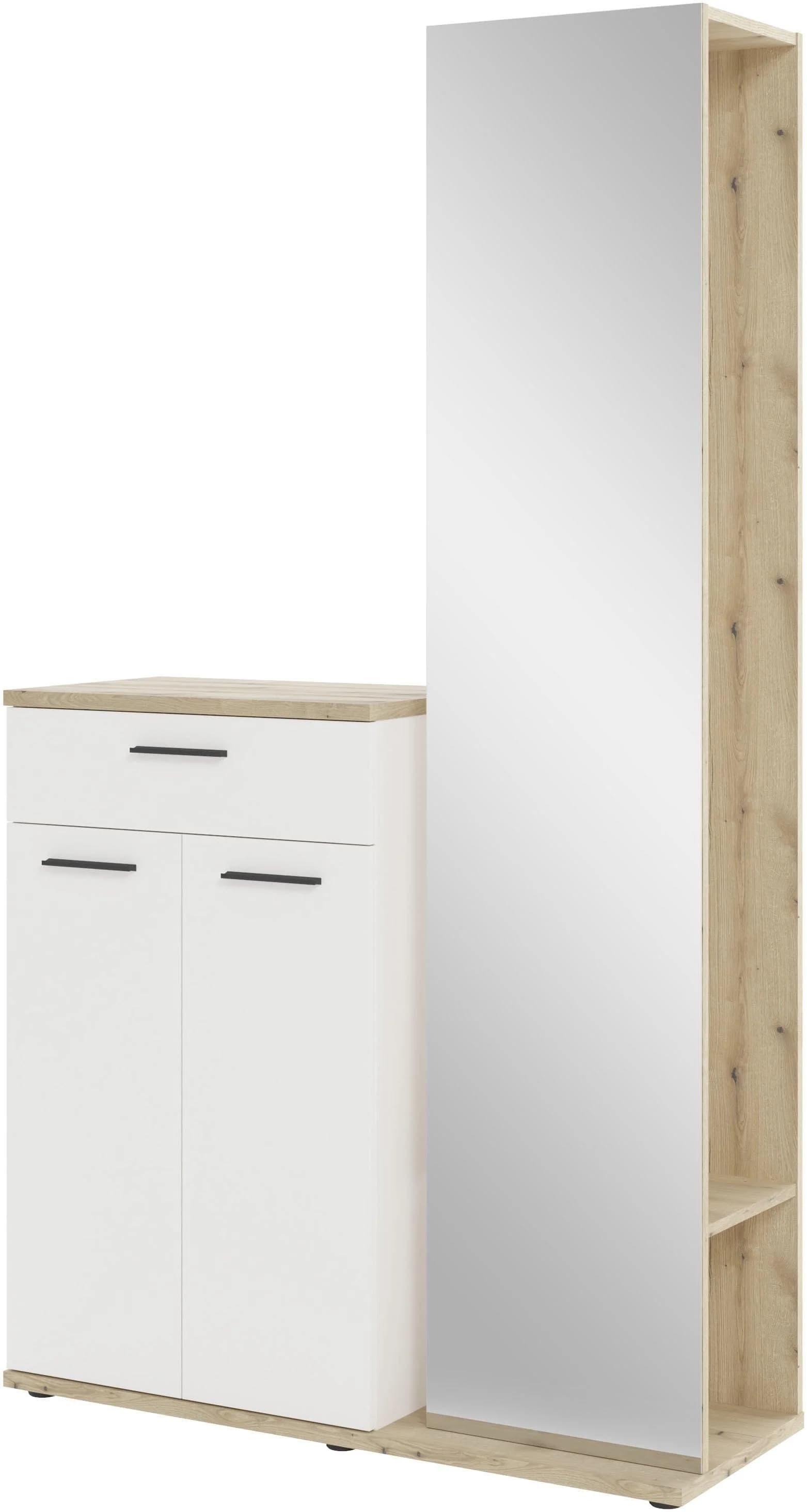 HBZ Garderoben-Set Kompakt mit Spiegel und Softclose