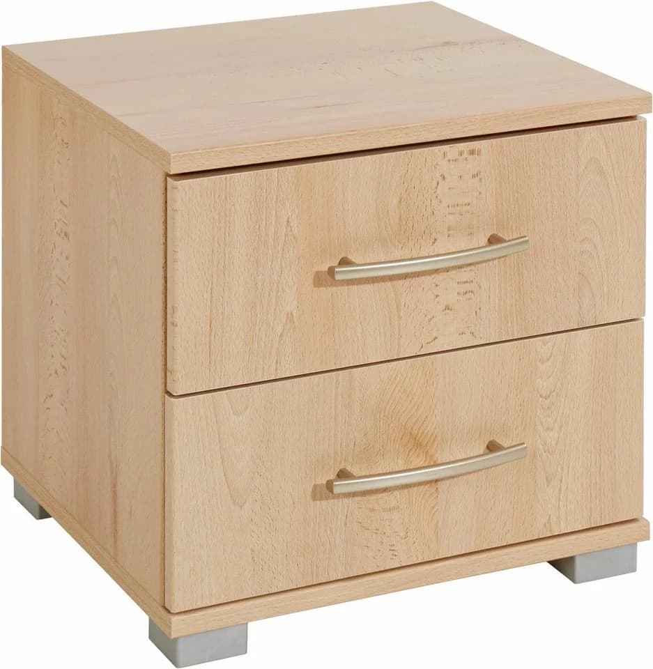 PRIESS Nachtkonsole Husum Braun 2 Schubkästen Holzwerkstoff