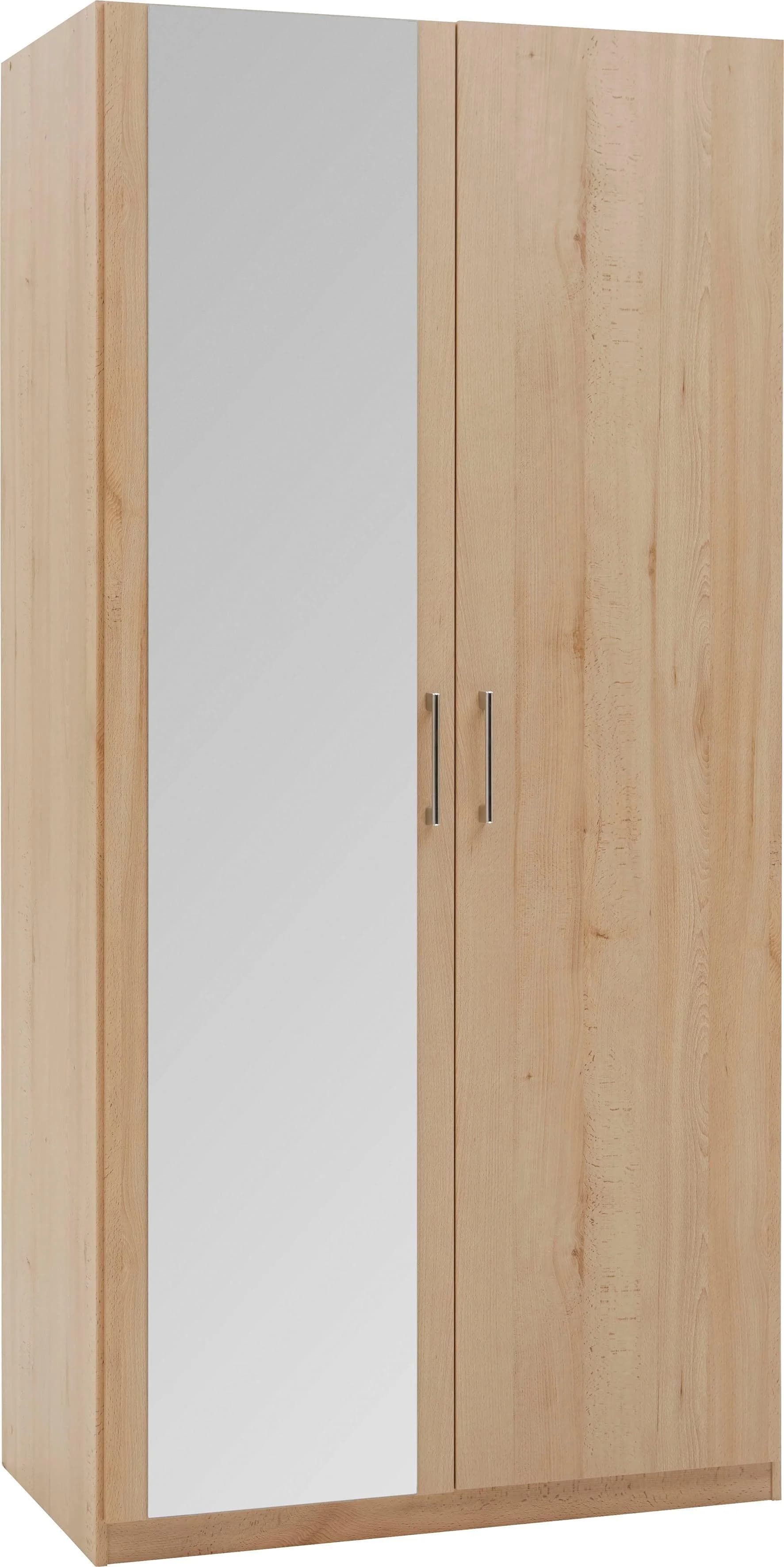 Drehtürenschrank PRIESS Lindau Braun Spiegel Holzwerkstoff