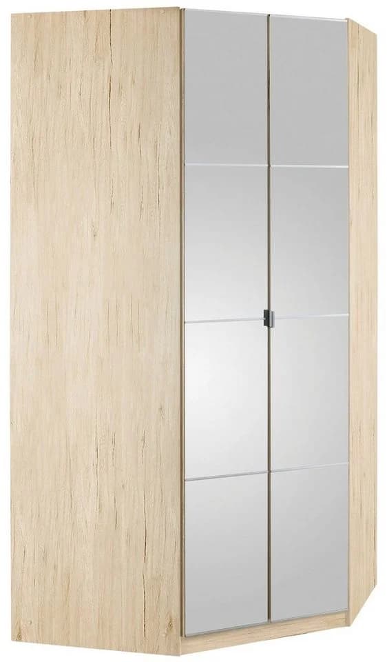 PRIESS Eckkleiderschrank Malaga Braun Holzwerkstoff 2 Türen