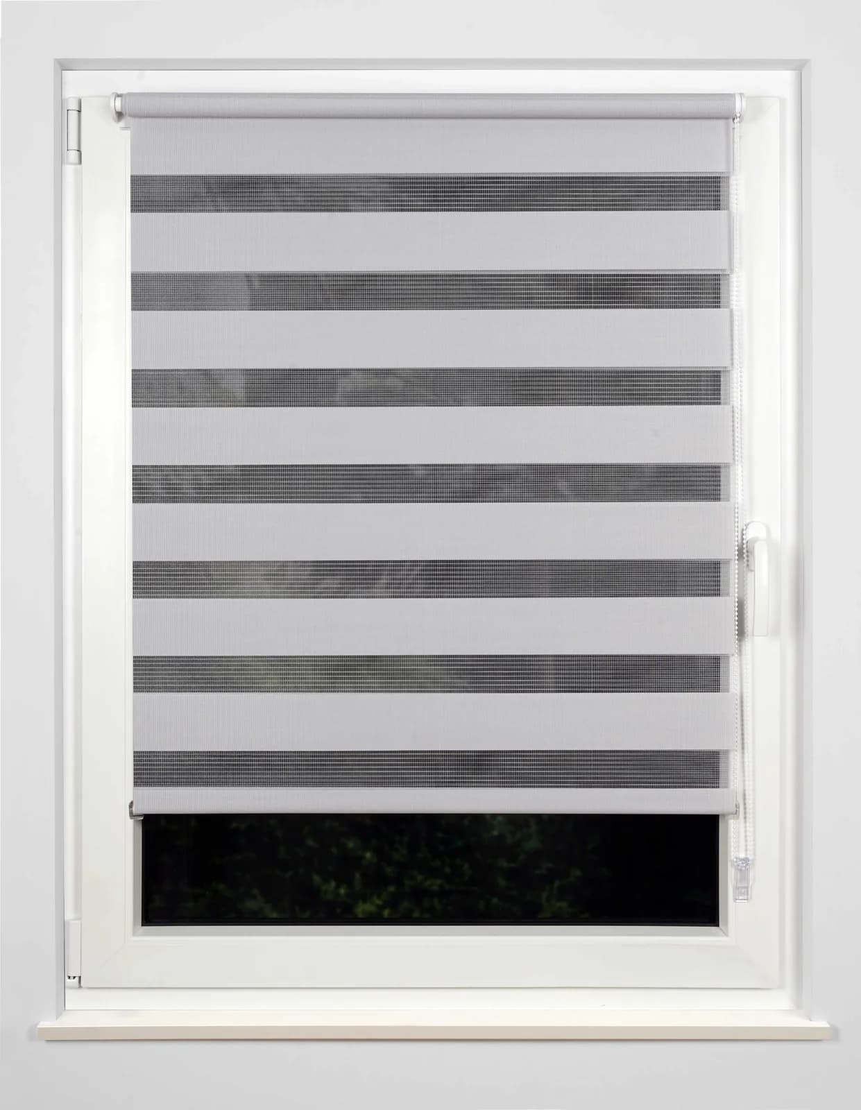MYDECO Doppelrollo Just Grau Klemmfix Sichtschutz