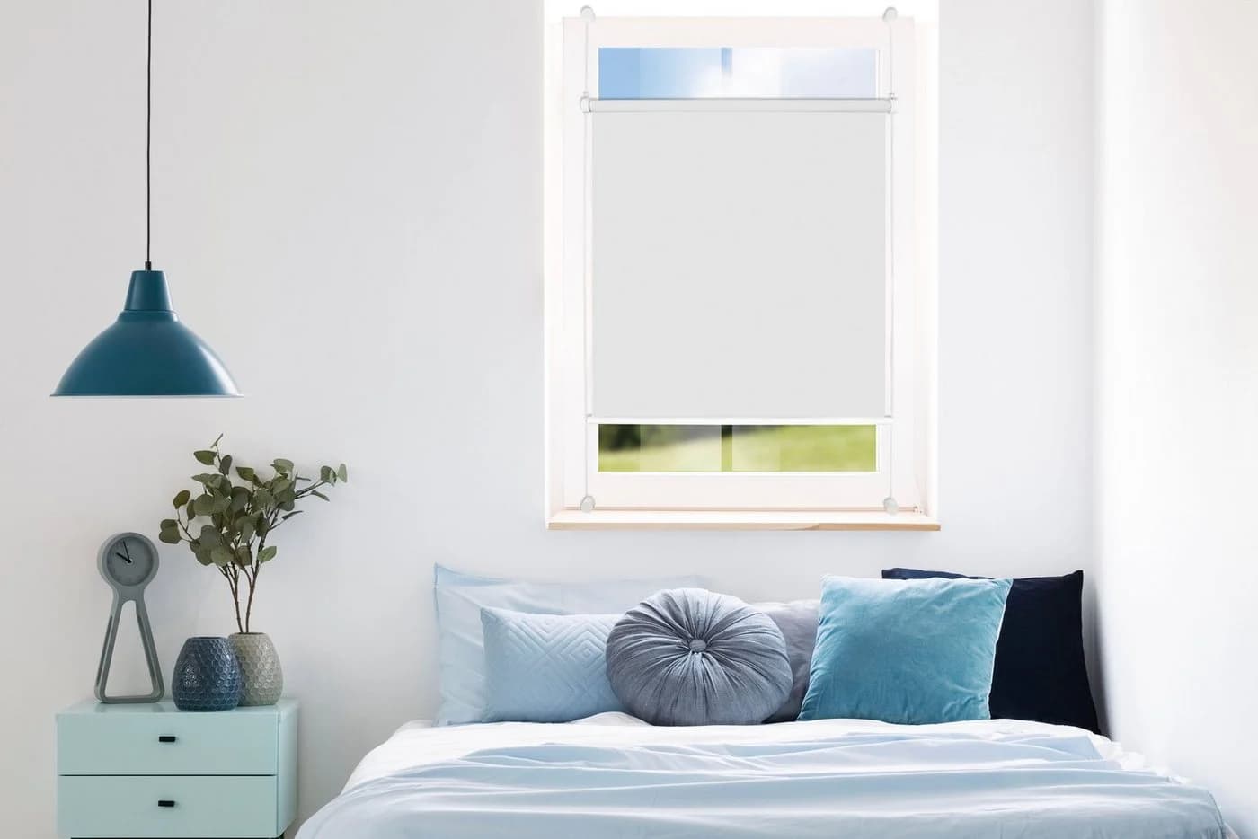 MYDECO Springrollo Flex weiß 40x130 cm Klemmfix
