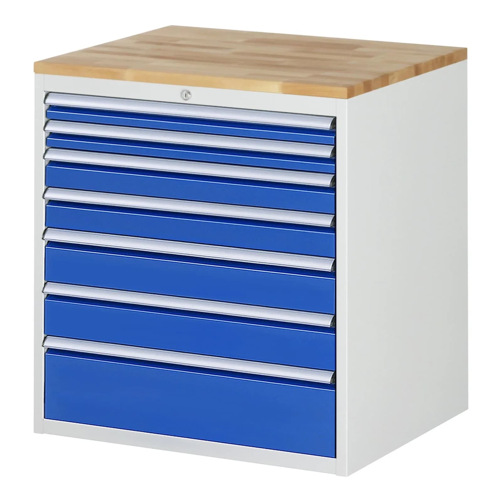 Rau Schubladenschrank Buche-Massiv mit 7 XL-Schubladen und Zentralverschluss