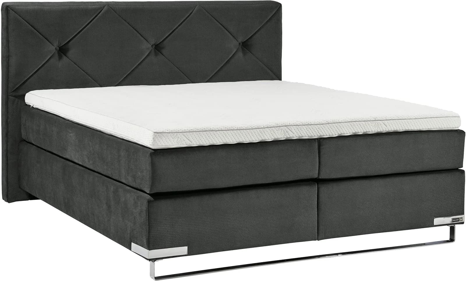 Boxspringbett Dubai Anthrazit Gallery M 3 Härtegrade