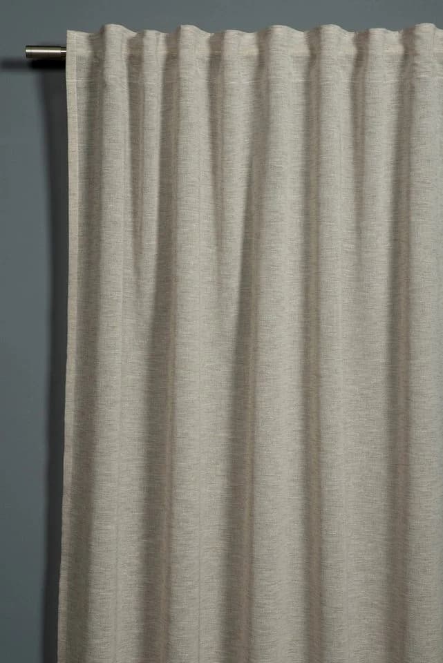 SEHLBACH Gardine Beige Leinenoptik mit verdeckten Schlaufen
