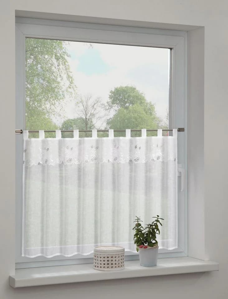 Trend Line Sehlbach Bistrogardine Floral Weiß