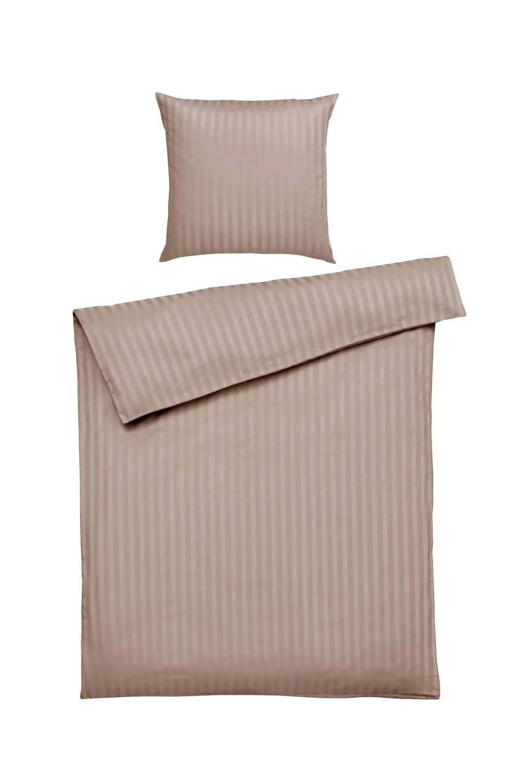 casa NOVA Bettwäsche JACQUARD Satin 135x200 cm Braun