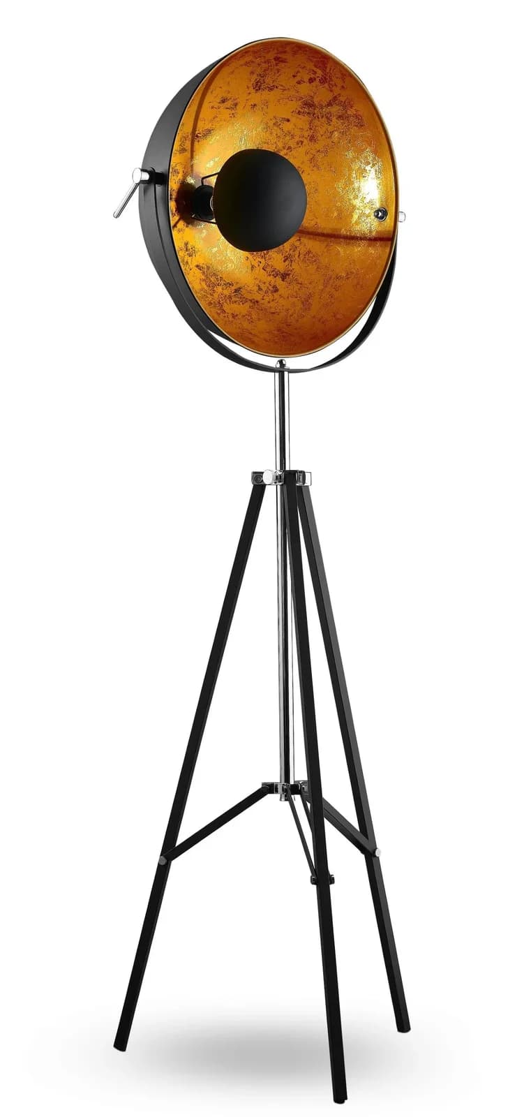 Stehleuchte FAME IV von casa NOVA - Metall gold/schwarz