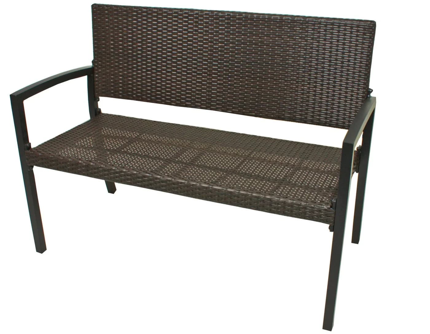 Garden Pleasure Gartenbank Sanremo Dunkelbraun Aluminium Rattan