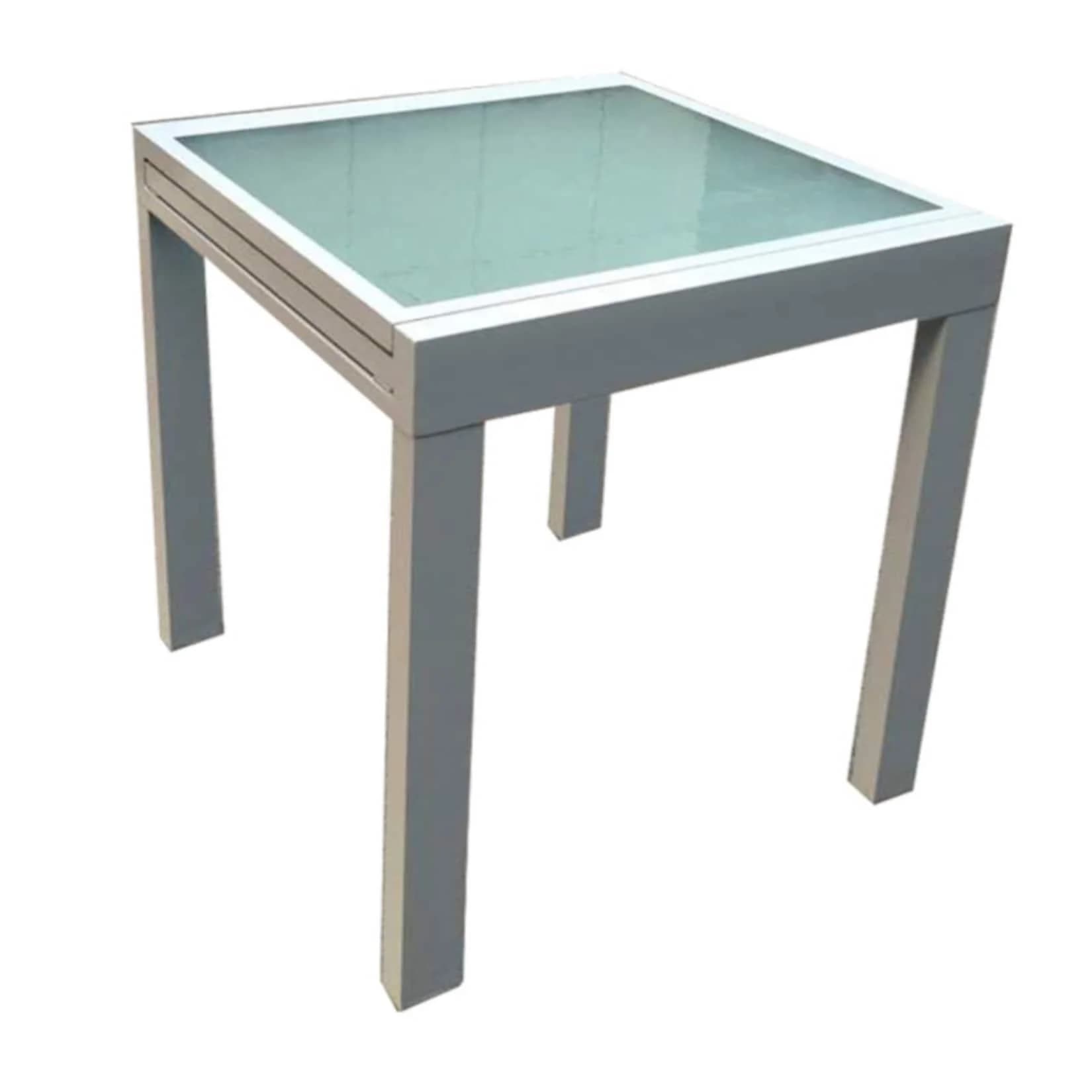 Garden Pleasure Ausziehtisch Lola Grau Aluminium Wellenglas
