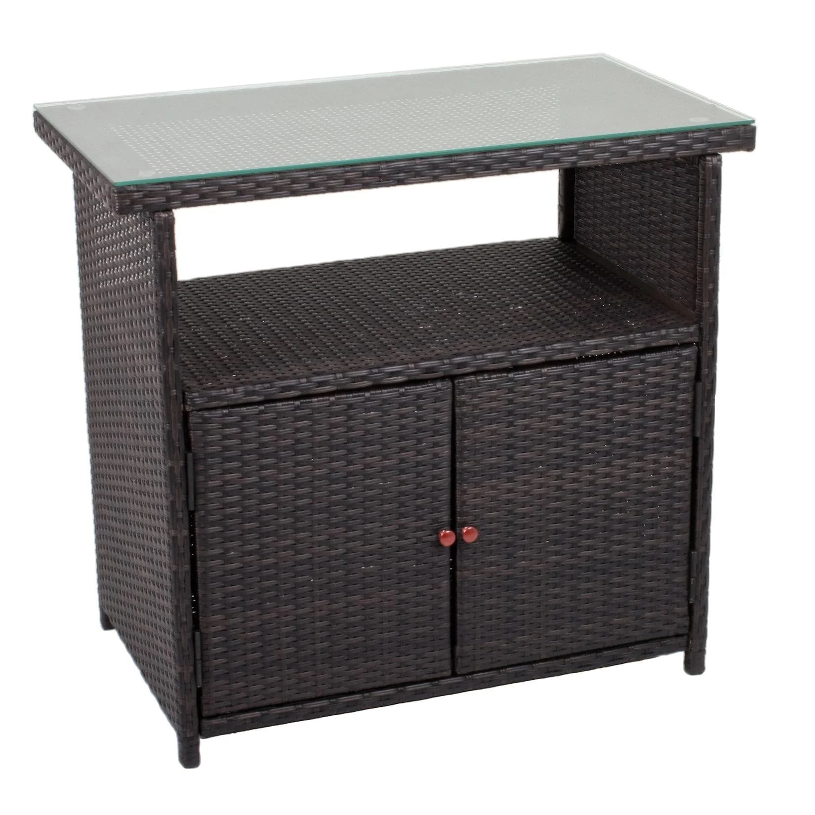 Garden Pleasure Sideboard PADUA Braun Glas Aluminium