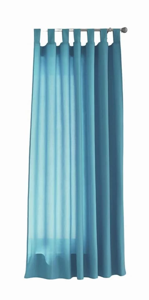 Gardinenbox Vorhang Türkis Micro Satin Blickdicht mit Schlaufen