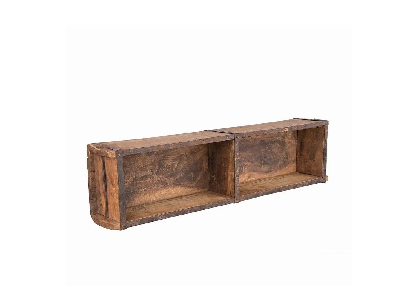 BigDean Vintage Holzkiste Ziegelform Set 2 St. Altholz