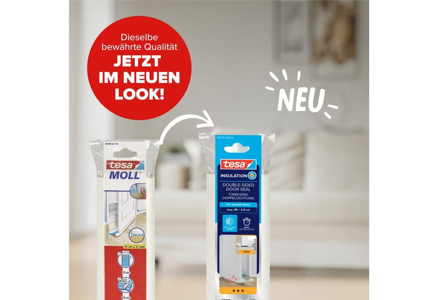 tesa Türbodendichtung INSULATION Zugluftstopper Weiß