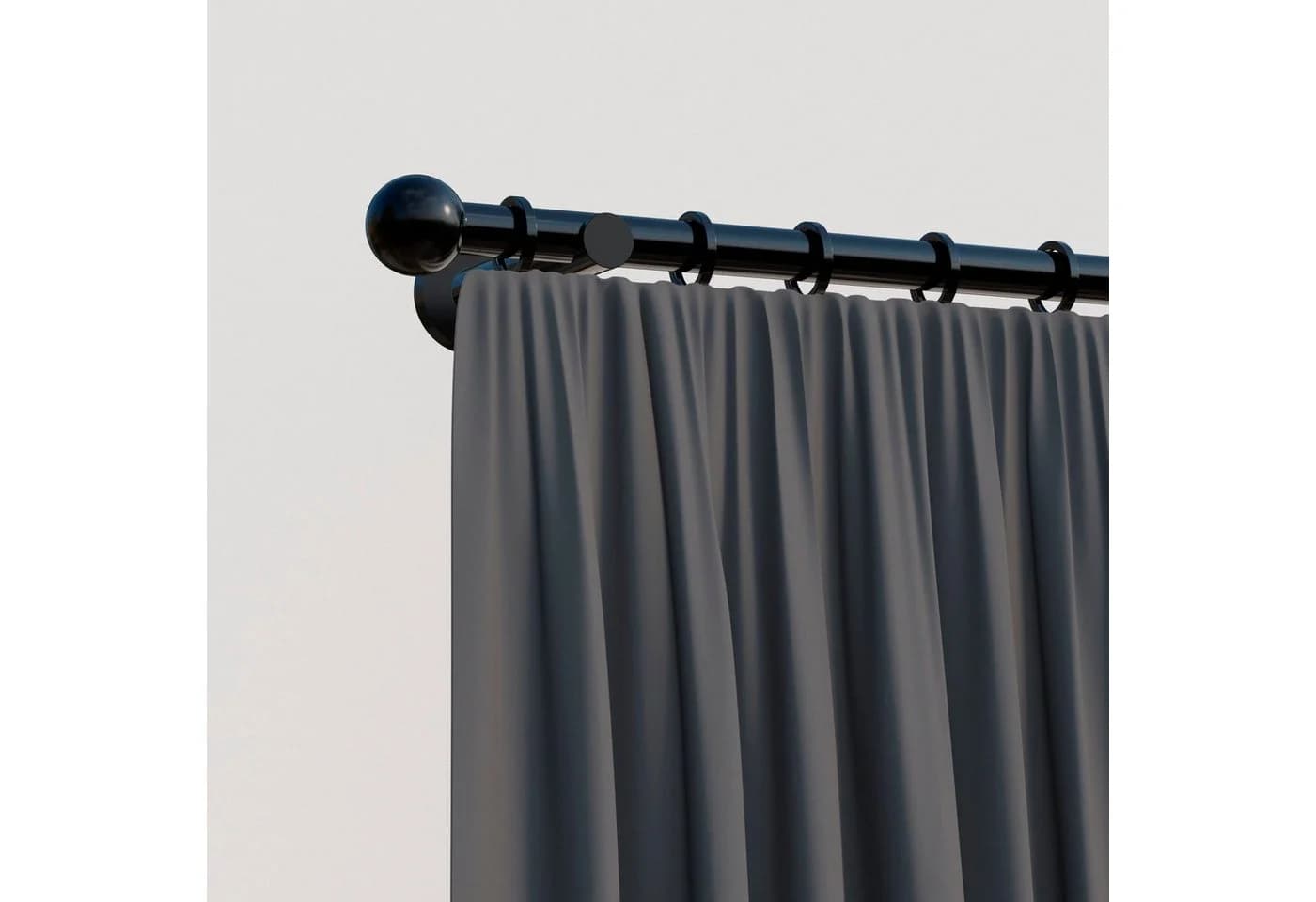 indeko Gardinenstange Colombes Edelstahl Optik Komplett-Set