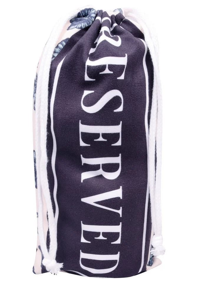 Capelli New York Strandtuch blau combo Microfaser mit Tasche