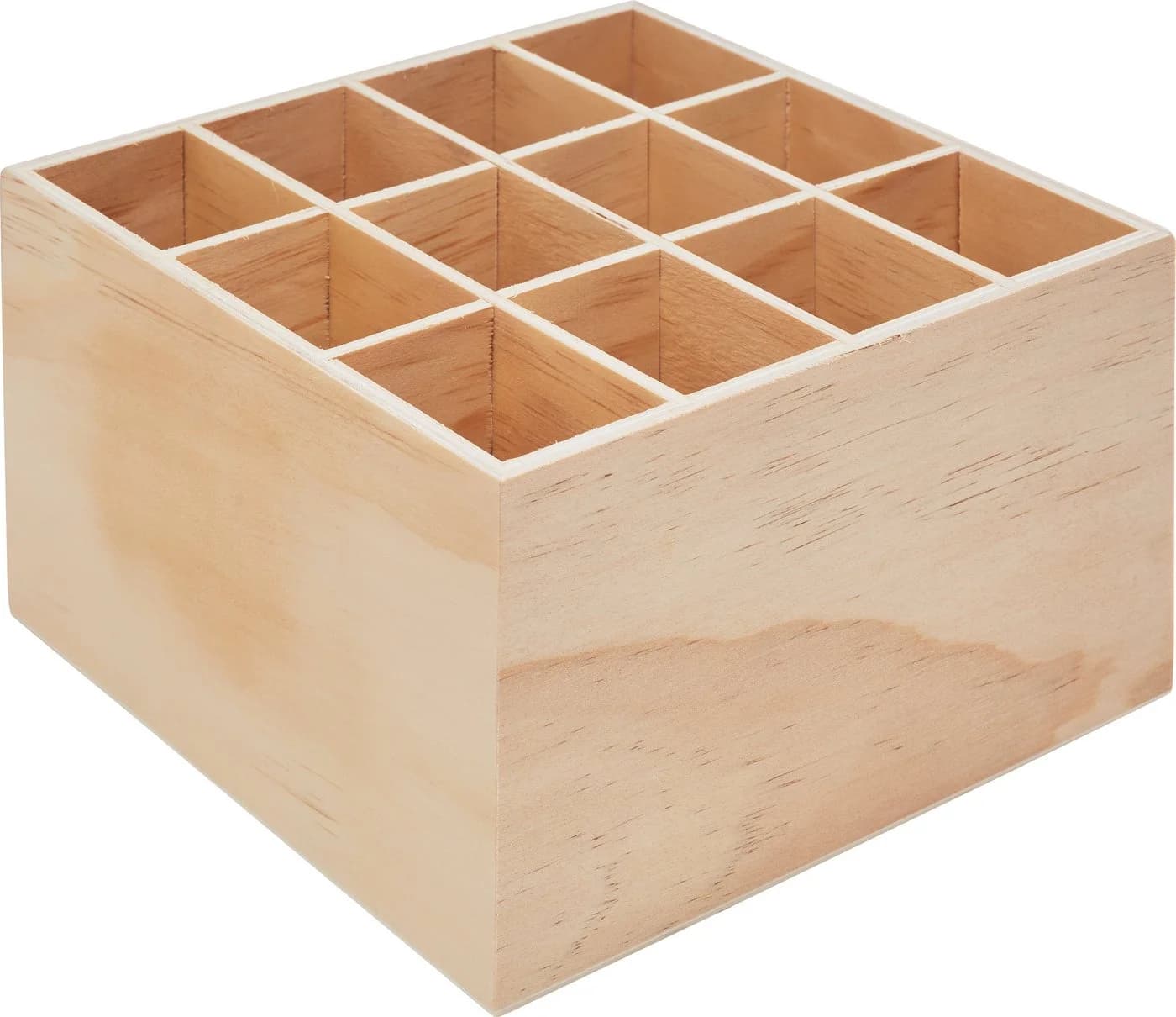 VBS Schreibtischorganizer Holz 12 Fächer Beige