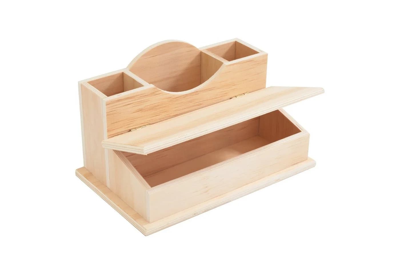 VBS Schreibtischorganizer Kiefernholz Beige