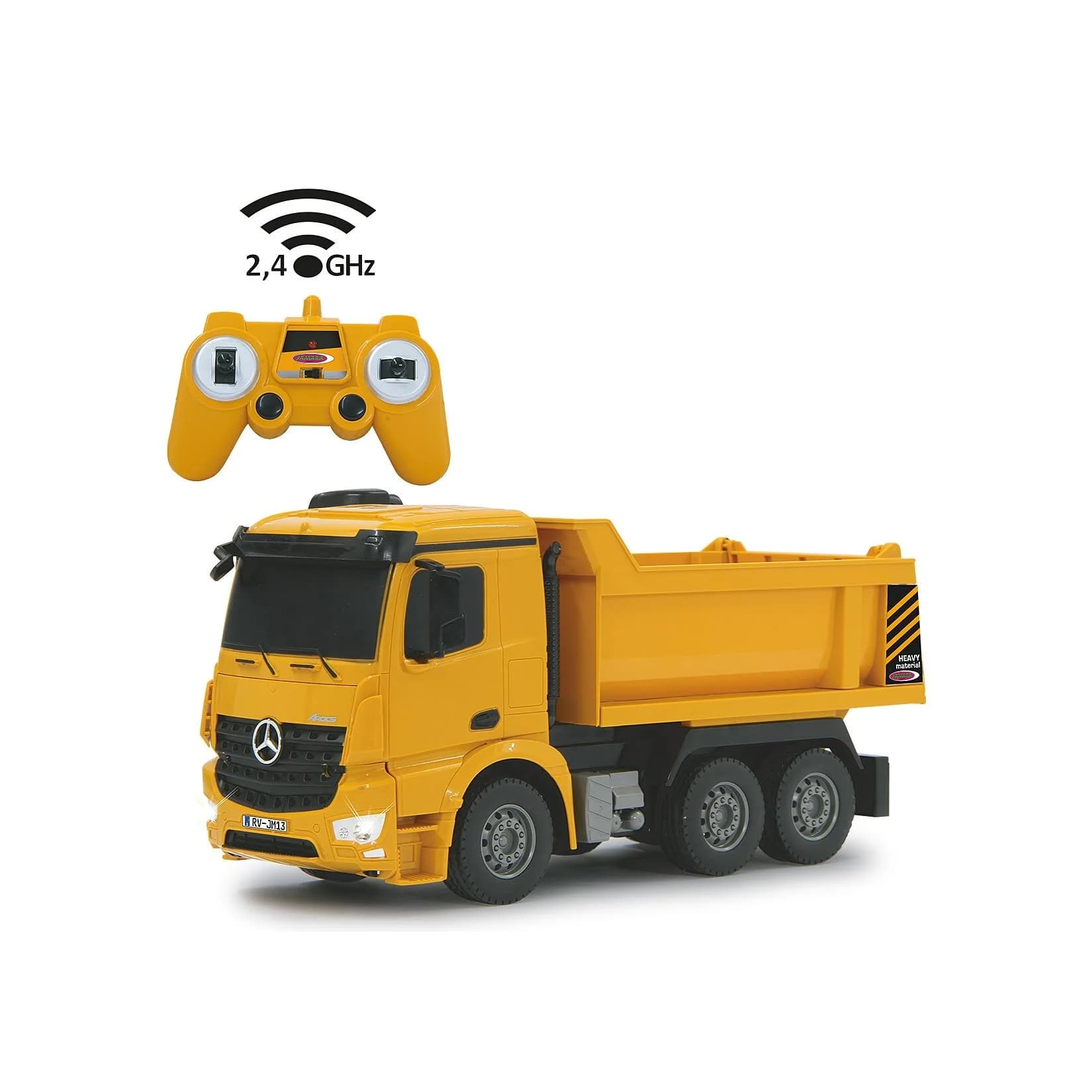 JAMARA RC-Truck Muldenkipper Mercedes Arocs Gelb mit LED-Licht