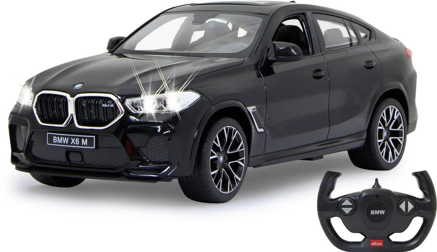 JAMARA RC-Auto BMW X6 M 1:14 Schwarz mit LED-Licht