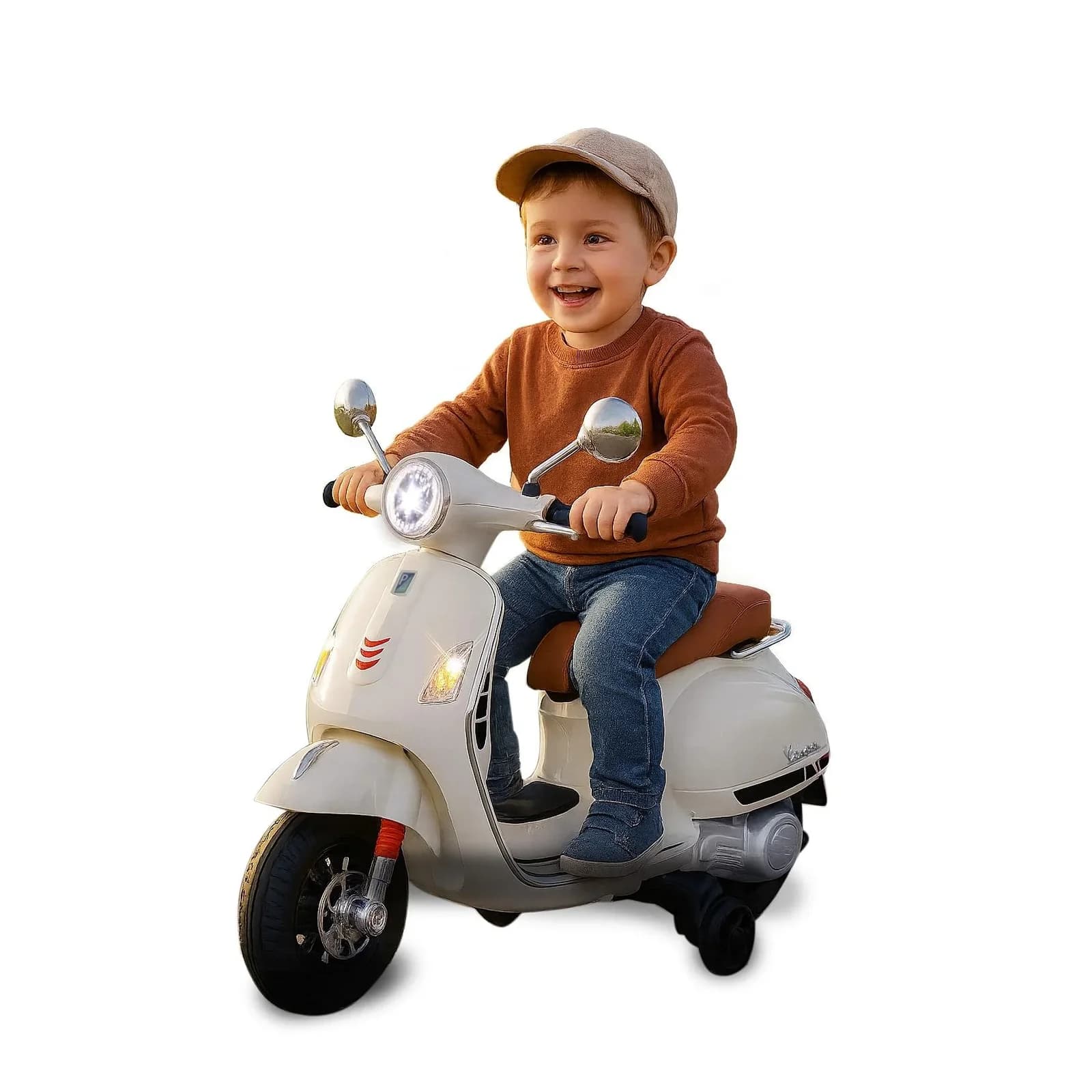 JAMARA Elektro-Kinderroller Vespa GTS 125 weiß mit Lichteffekten