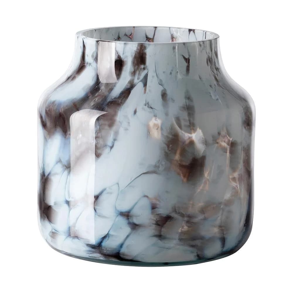 FINK Tischvase PANTEA Braun Weiß Glas