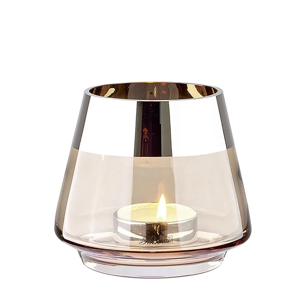 Fink Teelichthalter JONA Glas Silber Sand