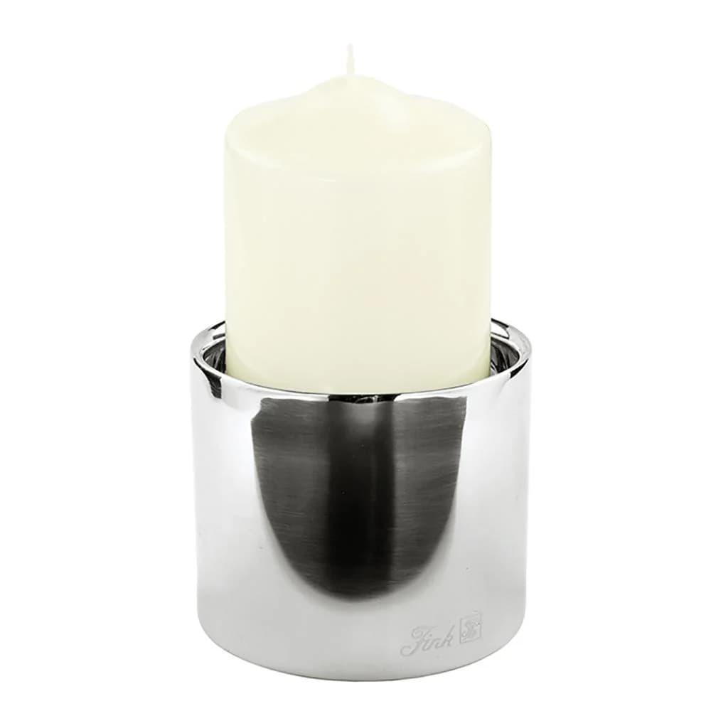 Fink Kerzenhalter SOBRIO Edelstahl Silber